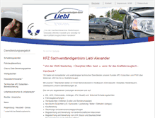 Tablet Screenshot of kfz-gutachter-liebl.de